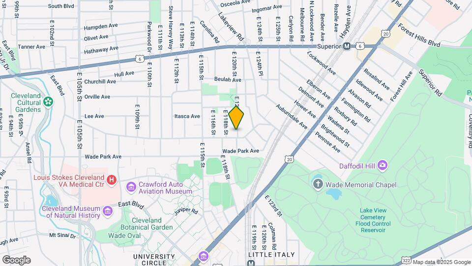 11915 Ashbury Ave Mapa y Detalles de la Ubicación