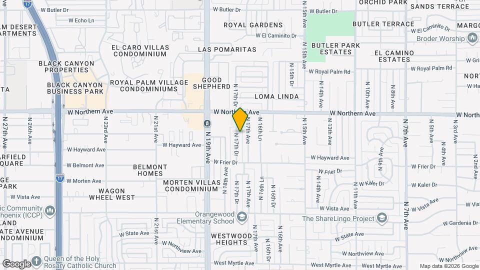 7801 N 17th Dr Map and Location Details