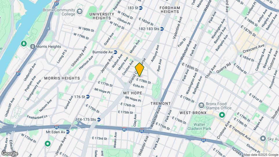 219 E 178th St Map and Location Details