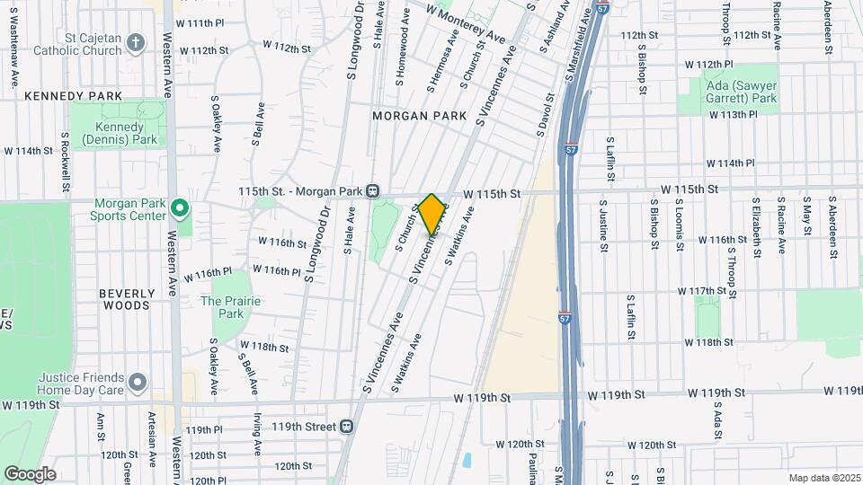 11611 S Vincennes Ave Map and Location Details