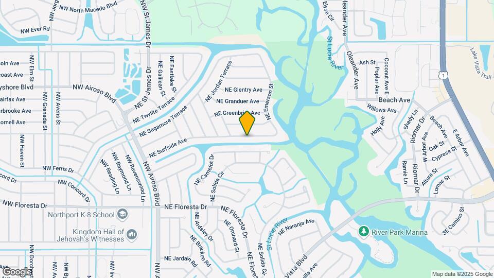 332 NE Surfside Ave Map and Location Details