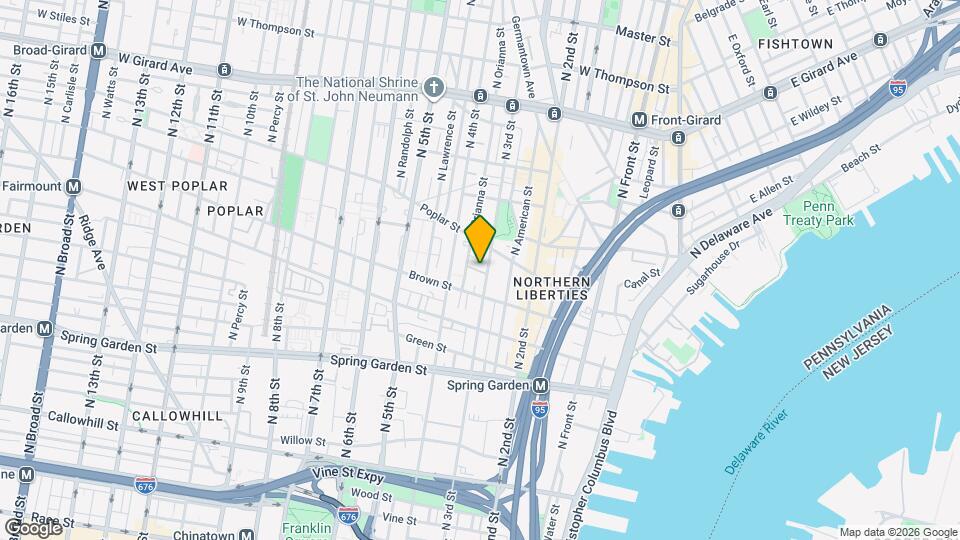 832-34 N 3rd St Map and Location Details