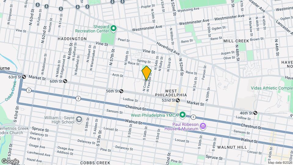57 N Conestoga St Map and Location Details