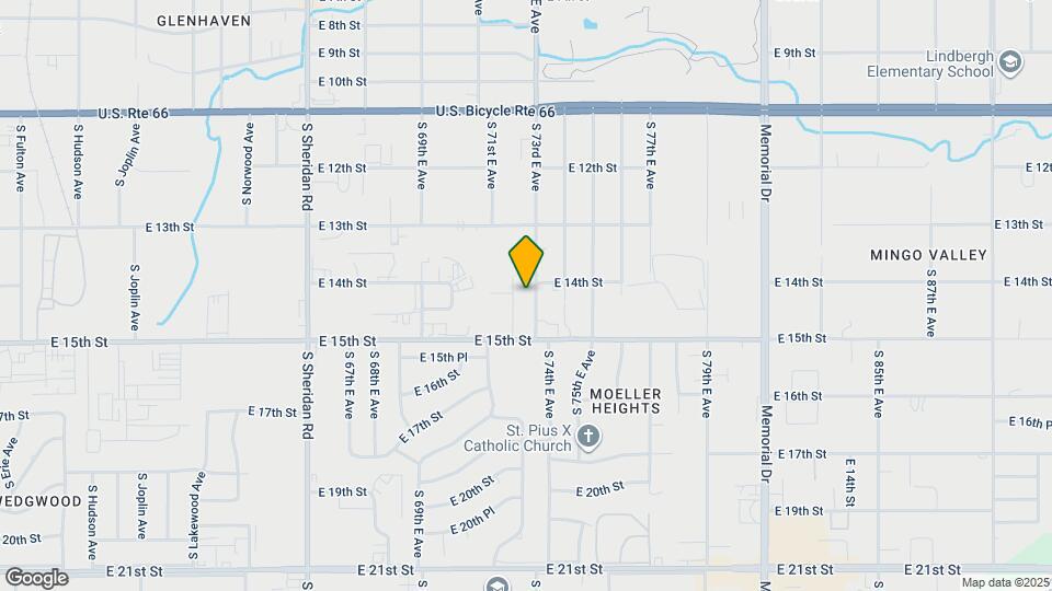 1412 S 73rd E Ave Map and Location Details