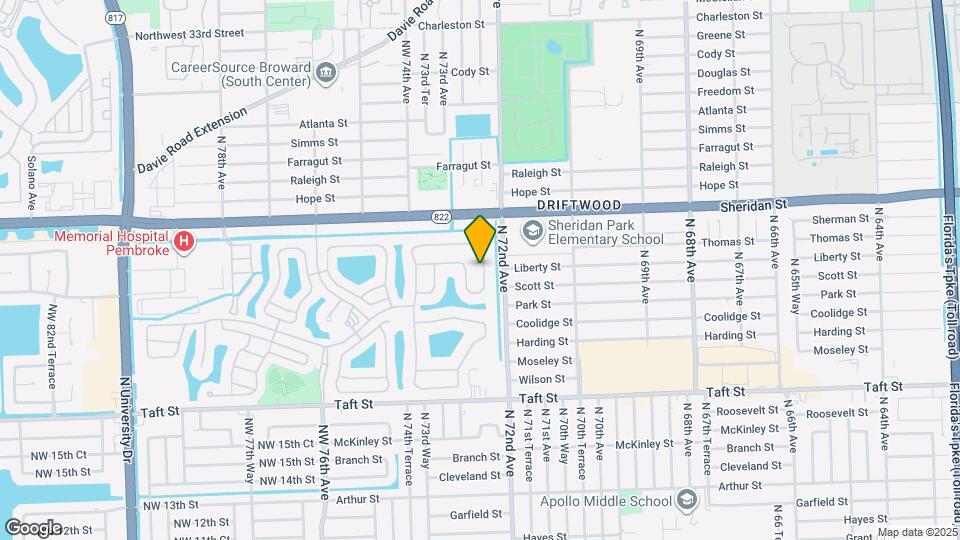 2188 N 72nd Terrace Mapa y Detalles de la Ubicación