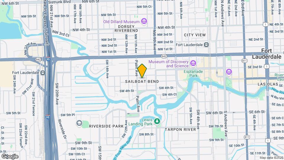 1015 W Las Olas Blvd Mapa y Detalles de la Ubicación