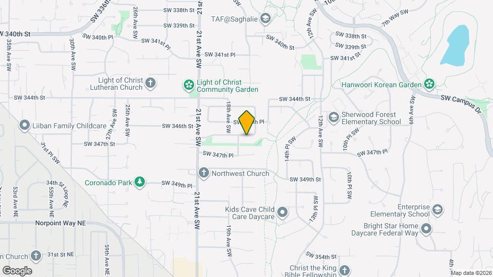 1725 SW 346th Pl Map and Location Details