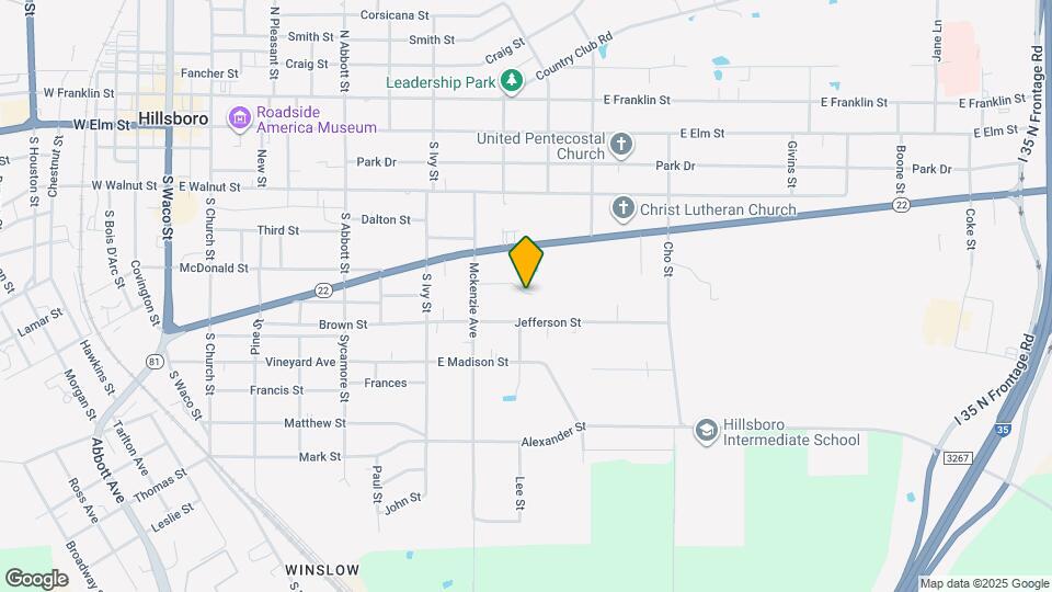 630 Hillcrest St Map and Location Details