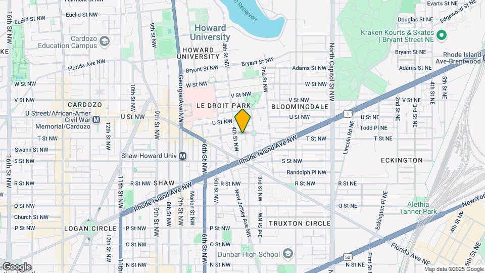 320 T St NW, Unit 2 Map and Location Details