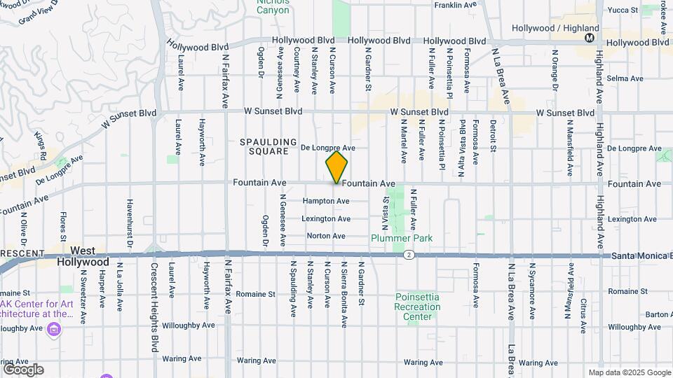 7556 Fountain Ave Map and Location Details