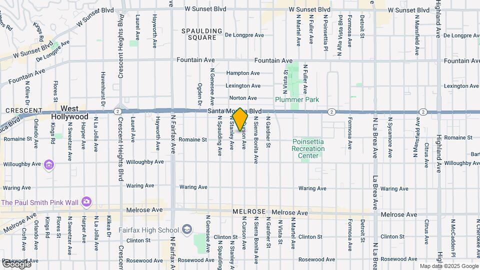 1013 N Curson Ave Map and Location Details