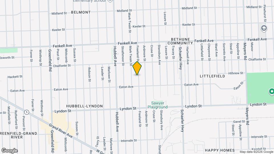 14869 Freeland St Map and Location Details