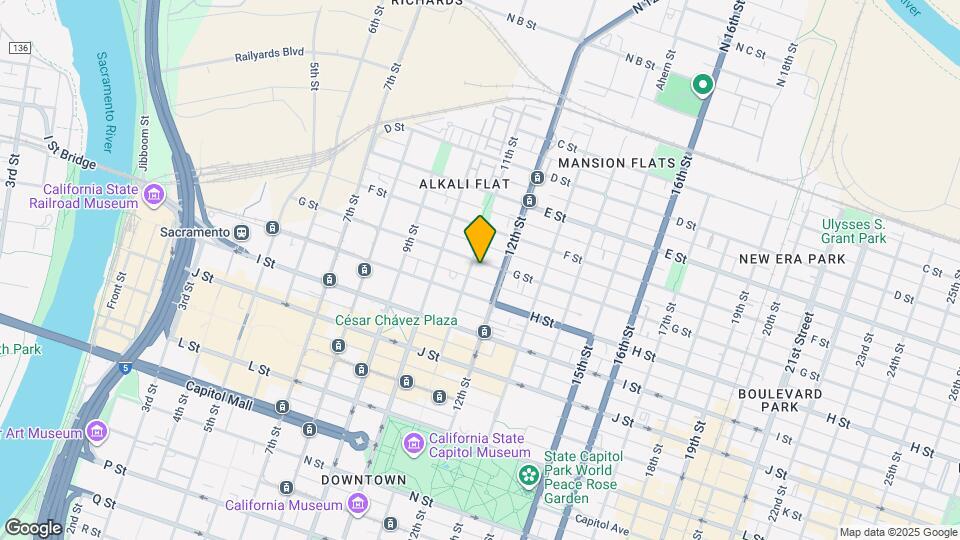 1106 G St Mapa y Detalles de la Ubicación