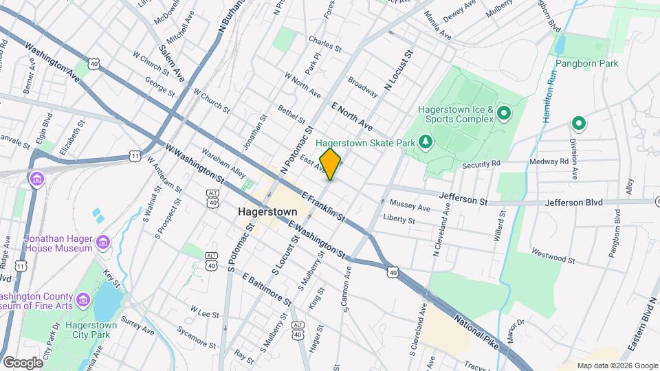 136 N Locust St Map and Location Details