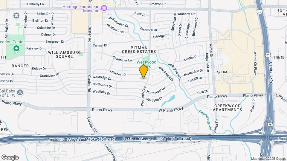 1705 Westridge Dr Map and Location Details