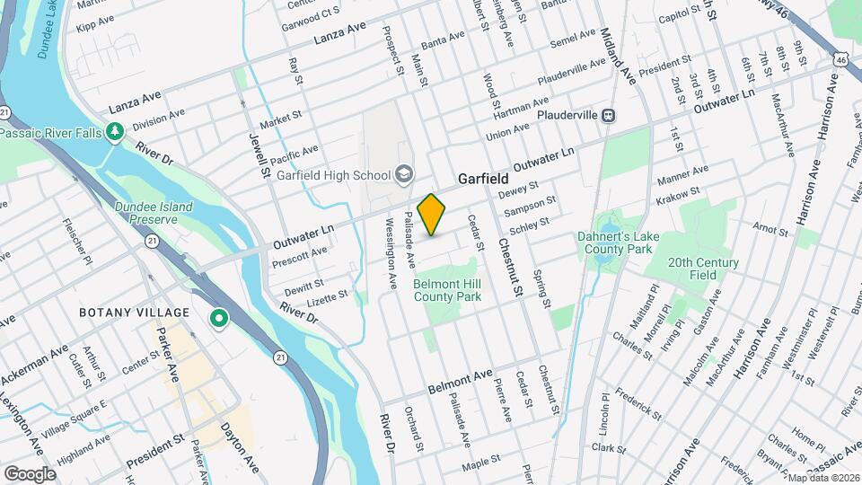 40 Sampson St, Unit Garfield NJ 2 Bed/1Bath Mapa y Detalles de la Ubicación