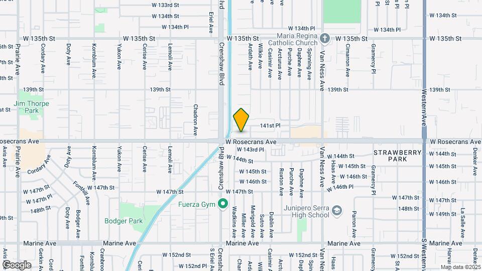 2917 W Rosecrans Ave Mapa y Detalles de la Ubicación