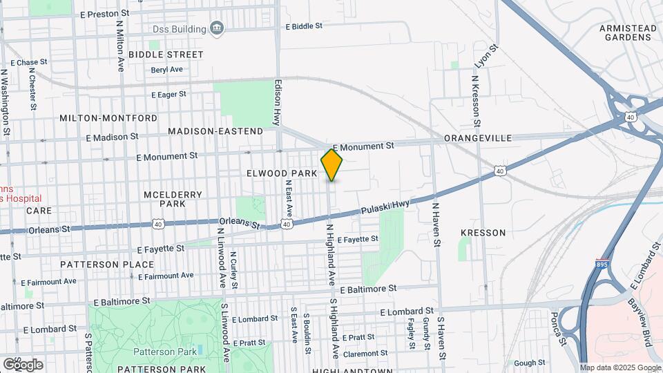 513 N Highland Ave Map and Location Details