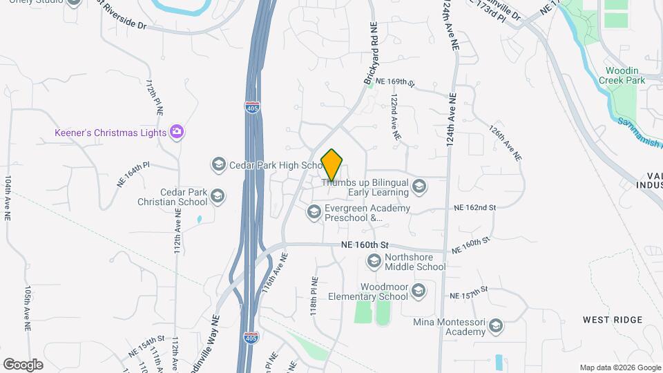 11894 NE 163rd Pl Map and Location Details