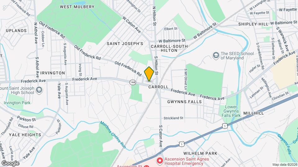 3332 Frederick Ave Mapa y Detalles de la Ubicación