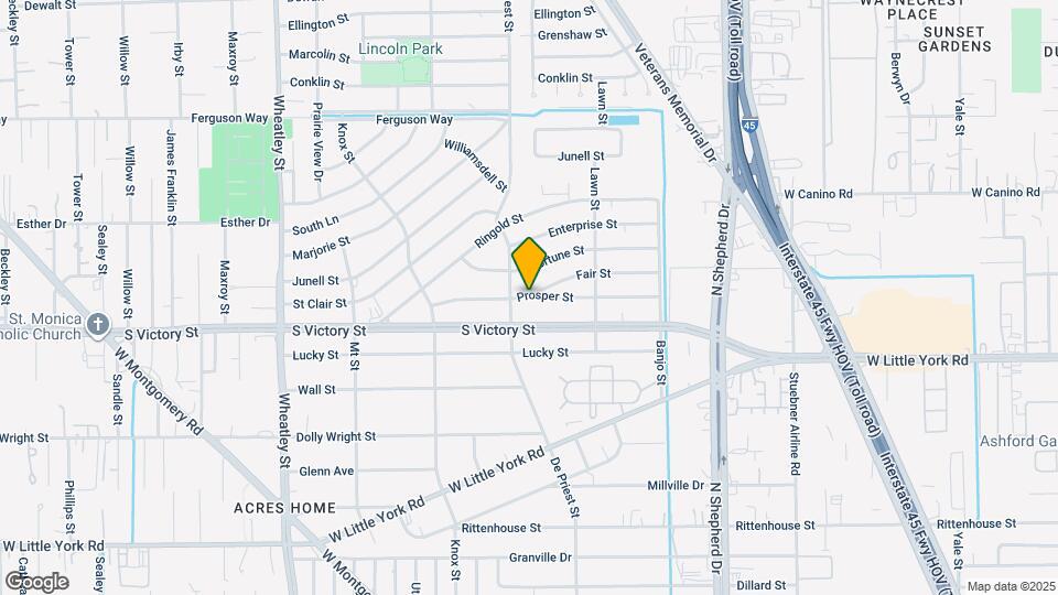 853 Prosper St Map and Location Details