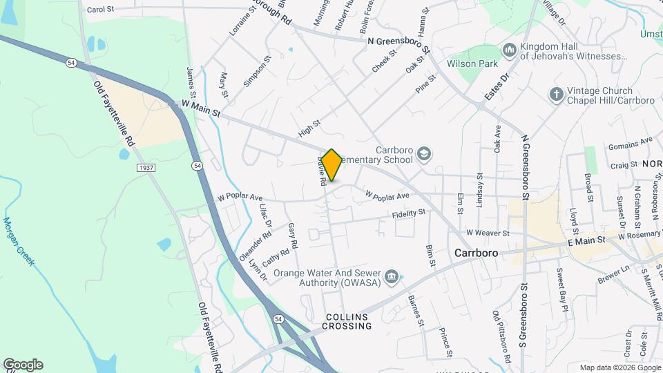 205 W Poplar Ave Map and Location Details