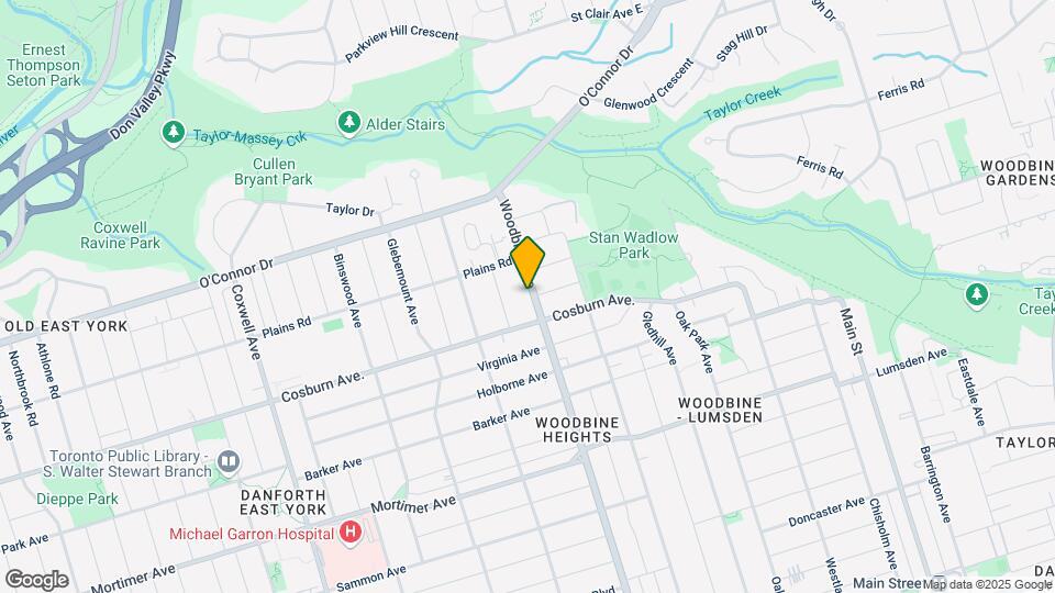 1370 Woodbine Ave Map and Location Details
