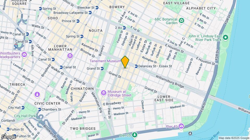 254 Broome St Mapa y Detalles de la Ubicación