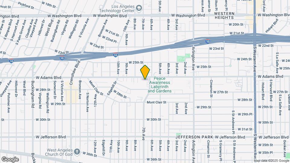3616 W Adams Blvd, Unit 1 Map and Location Details