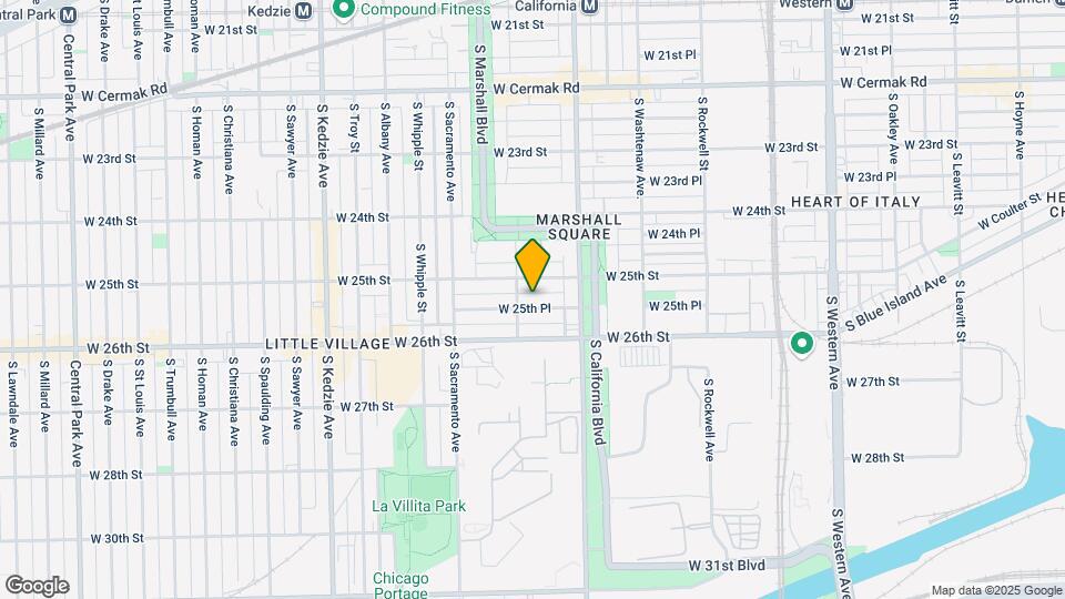 2846 W 25th Pl, Unit 1 R Mapa y Detalles de la Ubicación
