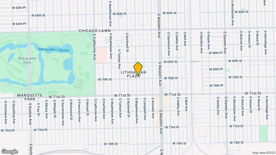 2525 W 70th St Map and Location Details