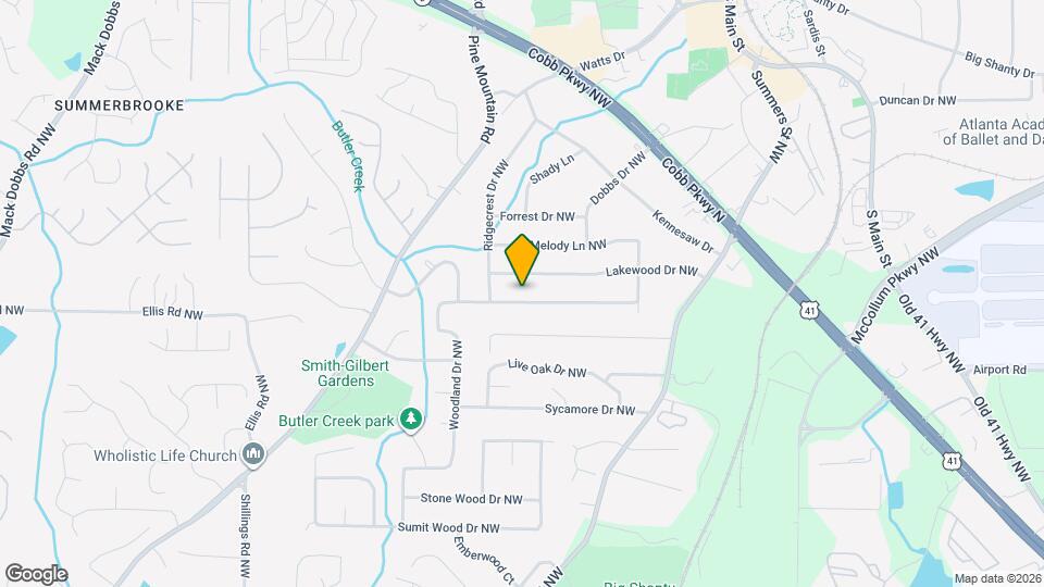 2480 Woodland Dr NW Map and Location Details