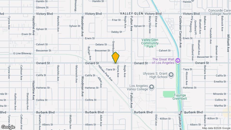 13422 Oxnard St Map and Location Details