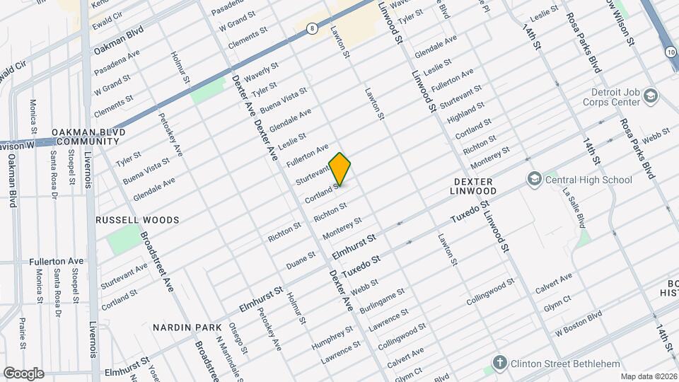 3259 Cortland St Map and Location Details