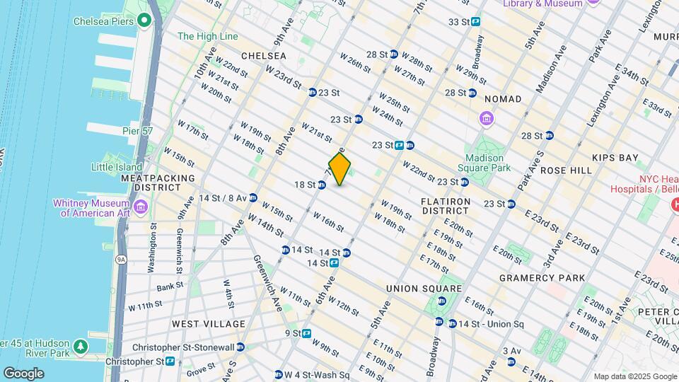 153 W 18th St Mapa y Detalles de la Ubicación