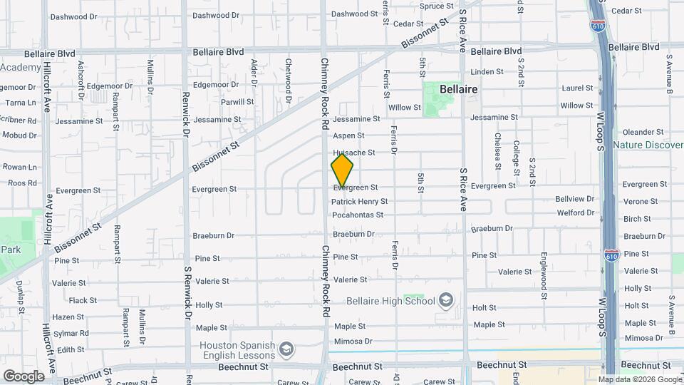 5411 Evergreen St Map and Location Details