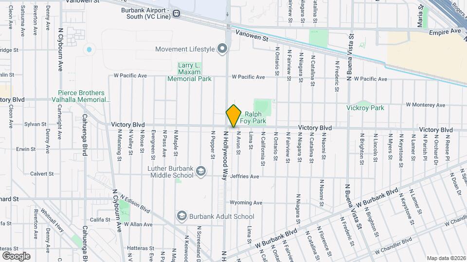 3412-3414 W Victory Blvd Map and Location Details