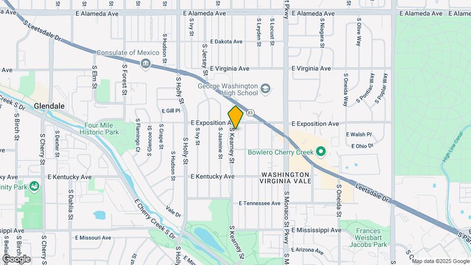 736 S Kearney St Map and Location Details