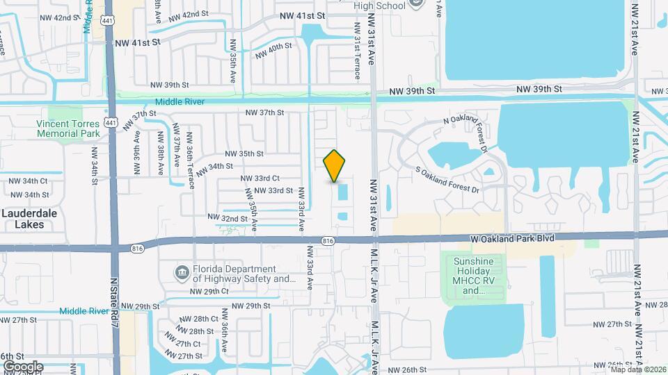 3258 NW 32nd Terrace Map and Location Details