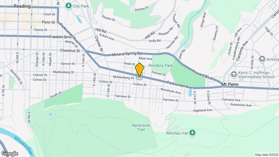 1710 Perkiomen Ave Map and Location Details