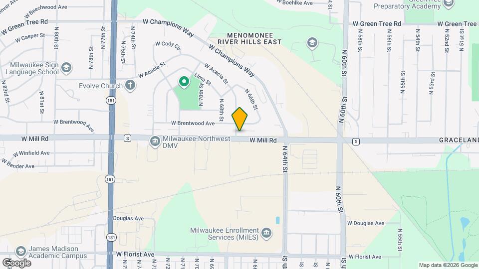 6642 W Mill Rd Map and Location Details
