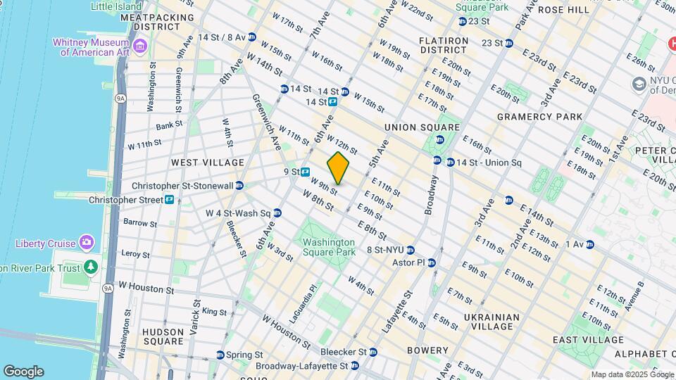 13 W 9th St Map and Location Details