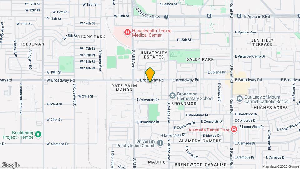 121 E Broadway Rd Map and Location Details