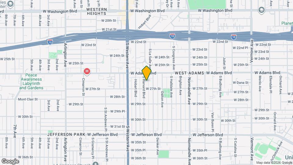 2634 S Harvard Blvd Map and Location Details