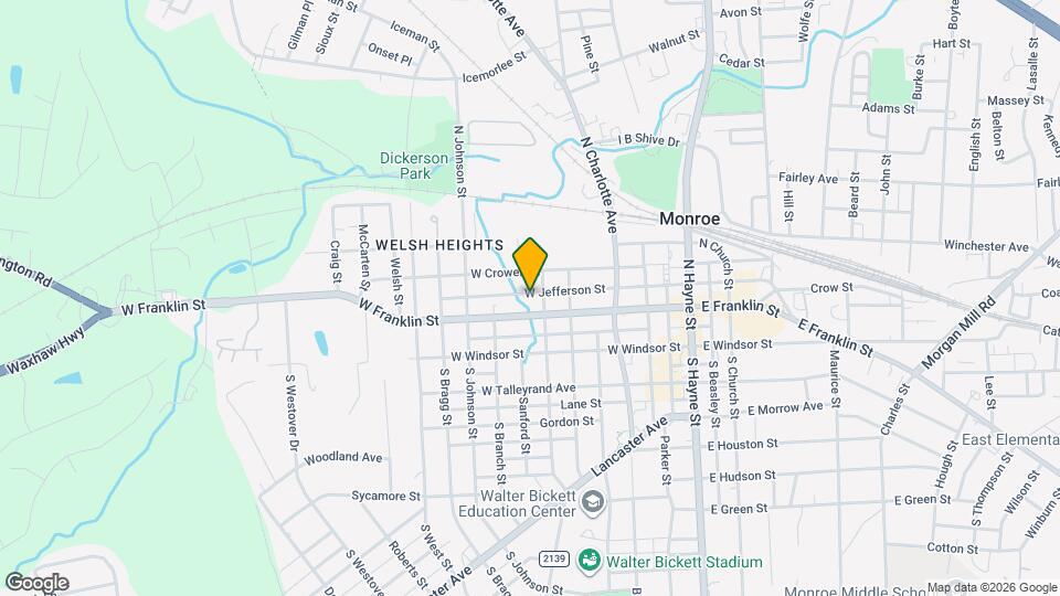 603 W Jefferson St Map and Location Details