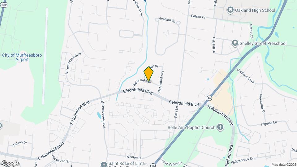 1506 Belle Oaks Dr Map and Location Details
