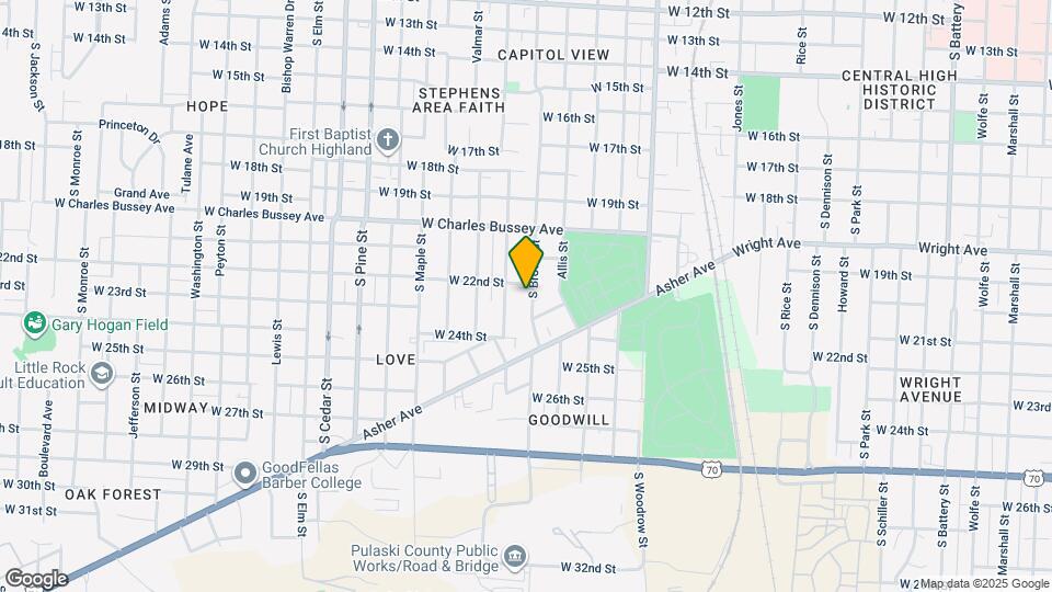 2208 Brown St Map and Location Details