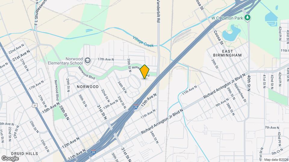 1404 36th St N Map and Location Details