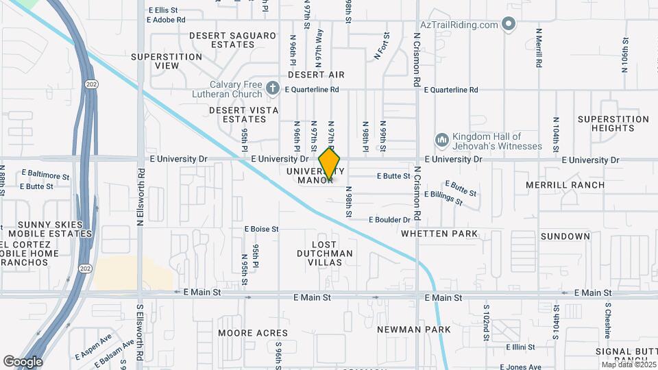 9726 E Butte St Map and Location Details