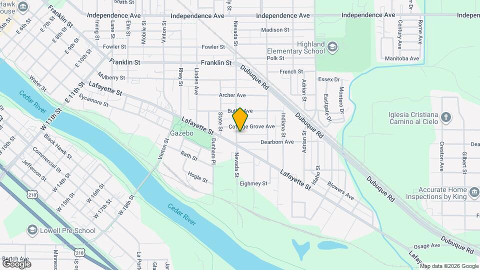 414 Nevada St Map and Location Details